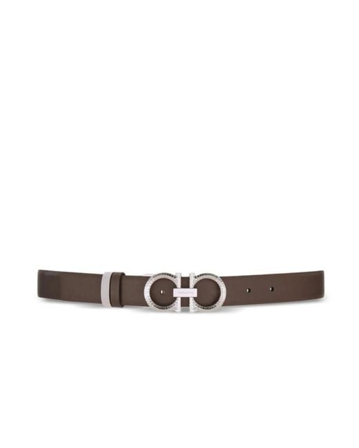 Ferragamo White Double-Sided Adjustable Belt
