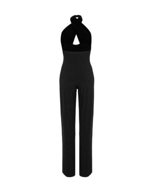 Norma Kamali Black Nk Halter Jumpsuit