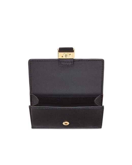Fendi Blue Logo Embossed Cardholder