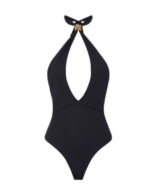 Elisabetta Franchi Blue Halterneck Swimsuit