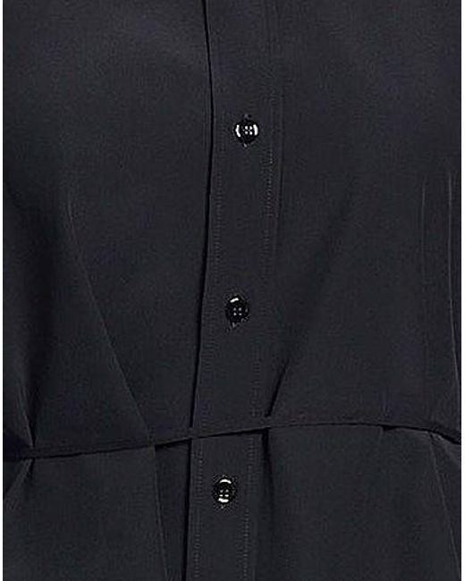 MM6 by Maison Margiela Black Solid-Color Long-Sleeved Shirt