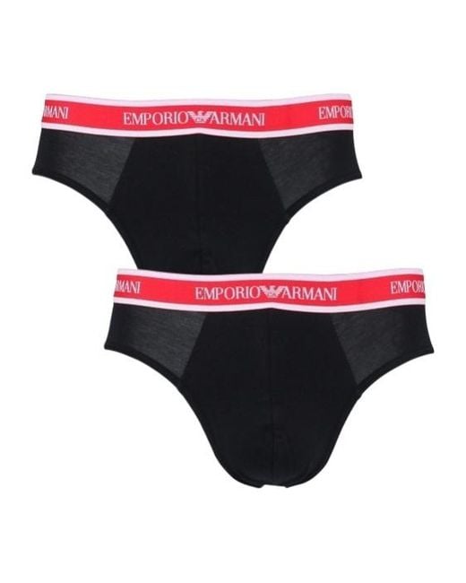 Emporio Armani Black Logo Underwear Two-Piece Set for men