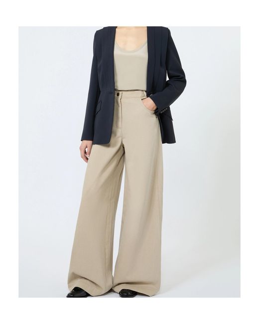 Max Mara Blue Long-Sleeved Suit Jacket