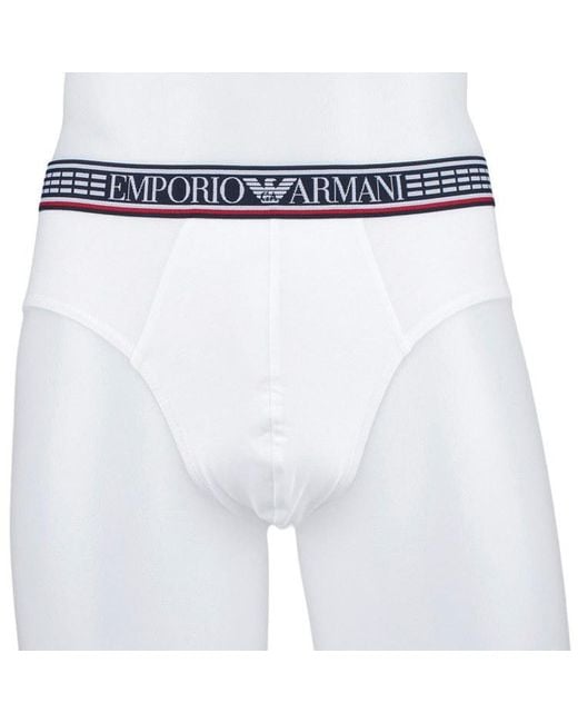 Emporio Armani Red 3-Piece Briefs Pants for men