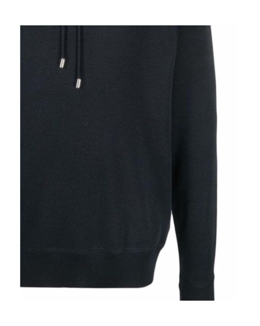 Prada Blue Logo Hooded Sweater for men