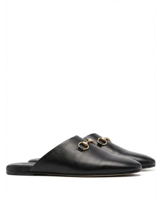 Gucci Black Mule With Horsebit, Leather