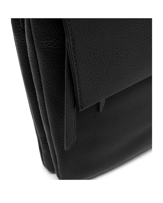Gianni Chiarini Black Medium Three Grainy-Leather Shoulder Bag