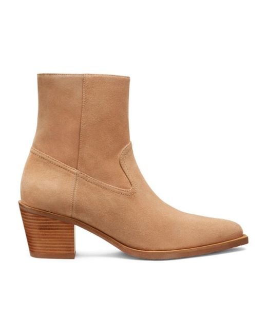 Stuart Weitzman Brown Pointed Short Boots