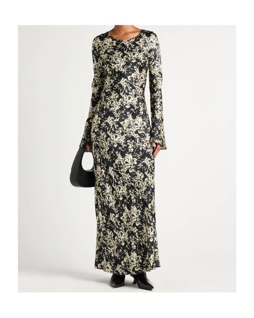 Ganni White Floral Pattern Dress