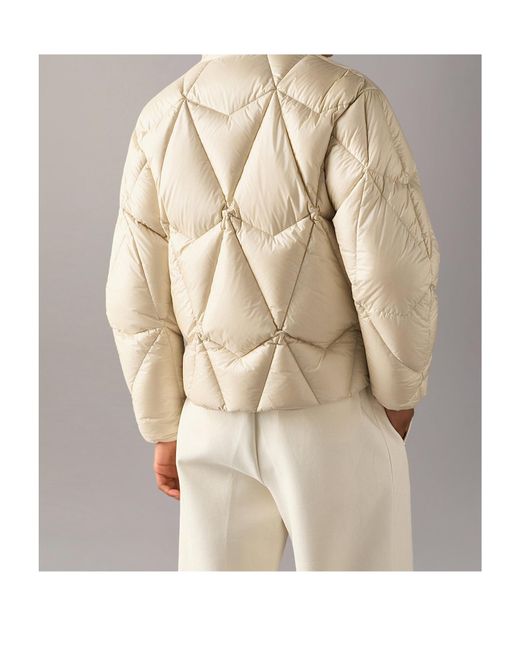 Moose Knuckles Natural Quilted Patch Down Jacket