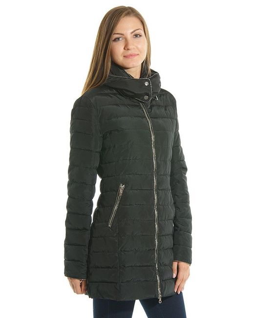 Armani Jeans Green Logo Hooded Down Jacket