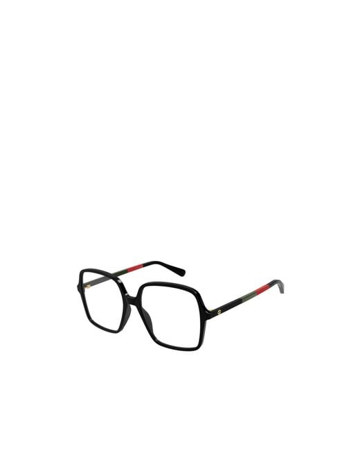 Gucci White Eyewear Oversized Square Frame Glasses