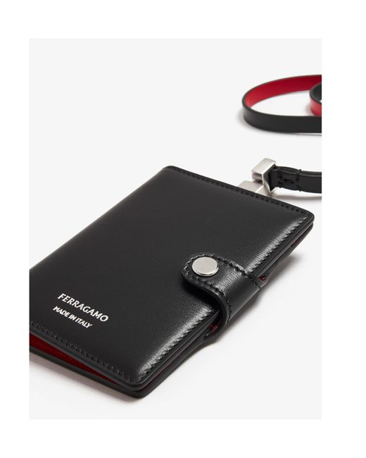 Ferragamo White Two-Tone Cardholder for men