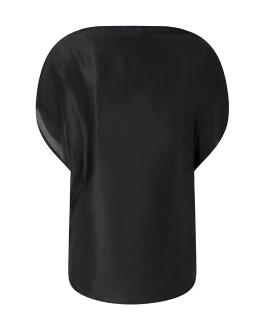 Khaite Black Poppi Satin Blouse