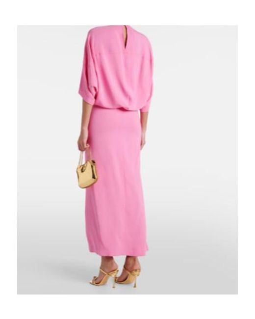 Stella McCartney Pink Gathered Maxi Dress