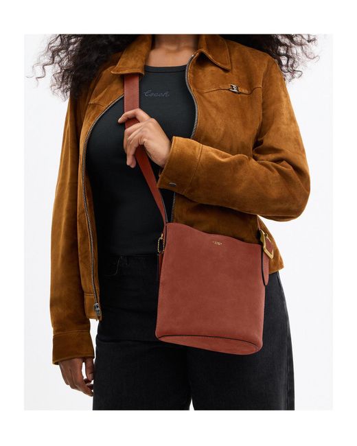 COACH White Bleecker Bucket Bag 21