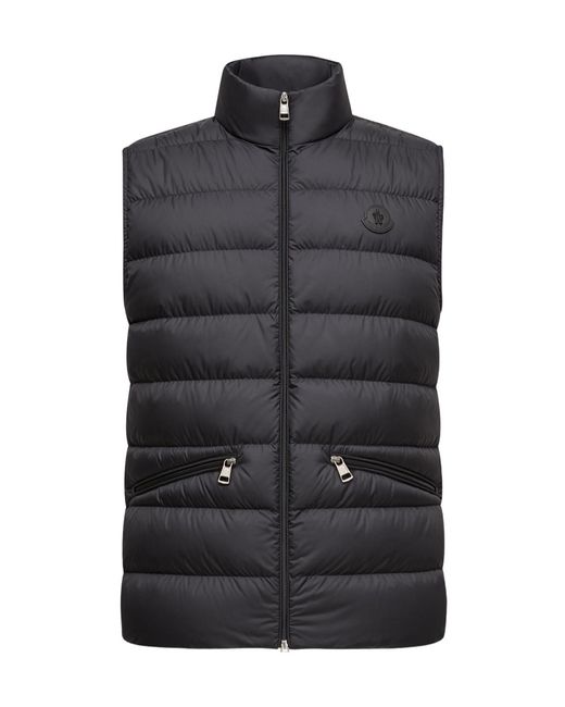 Moncler Black Treompan Logo Patch Padded Gilet for men