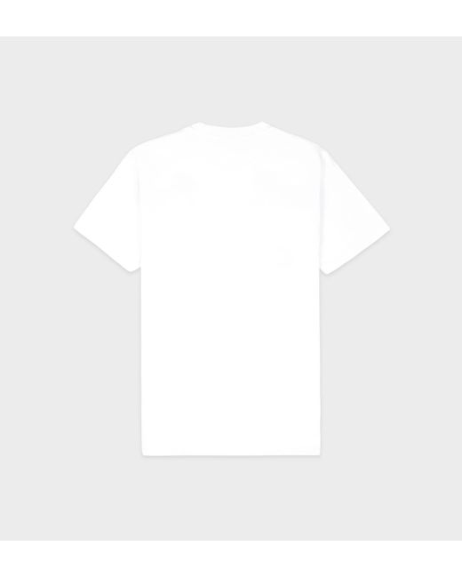 Sporty & Rich White Logo Printed Crewneck T-Shirt for men
