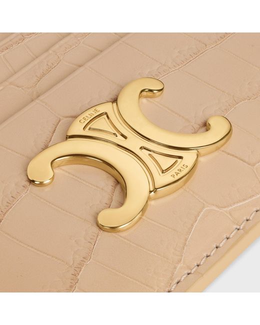 Céline Natural Card Holder Triomphe