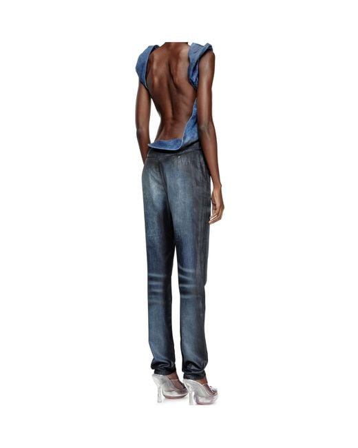 DIESEL Blue De-Clodia-Fsg Denim Jumpsuit