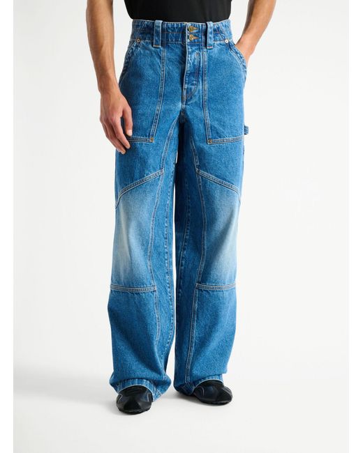 Balmain Blue Denim Carpenter Jeans for men