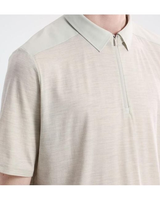 Veilance White Heather Polo Shirt for men