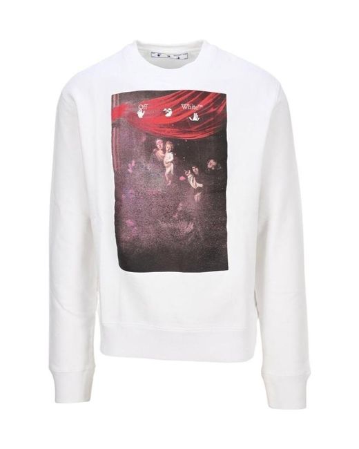 Off-White c/o Virgil Abloh White Arrows-Motif Printed Sweatshirt for men