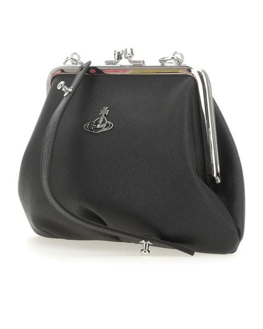 Vivienne Westwood Black Orb Plaque Tote Bag