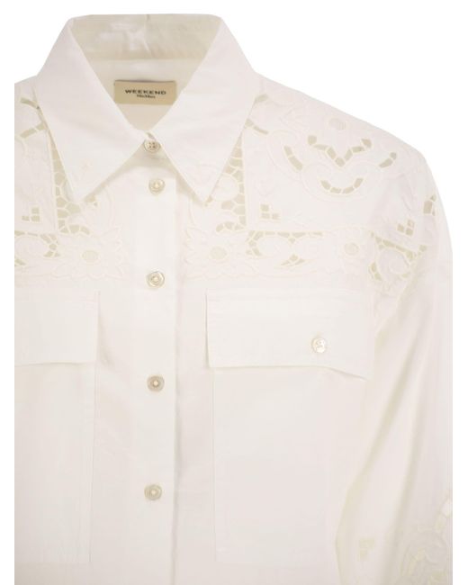 Weekend by Maxmara White Collared Long-Sleeved Shirt