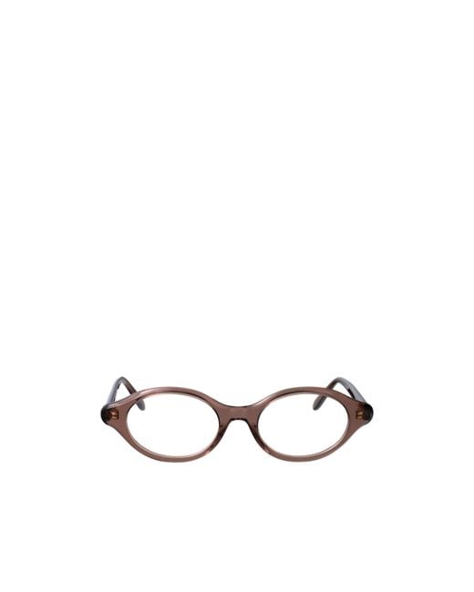 Loewe White Oval Frame Glasses