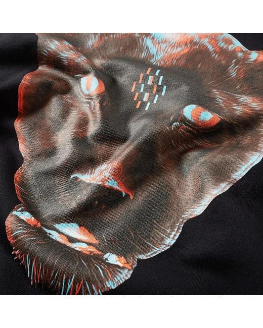 Marcelo Burlon Black 3D Leopard Printed Sweater for men