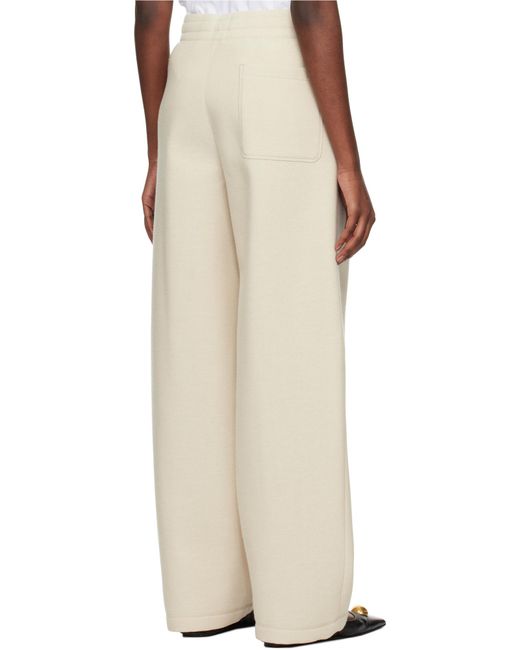 AMI Natural High-Waisted Pleated Pants
