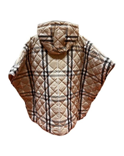 Burberry Multicolor Quilted Hooded Cape