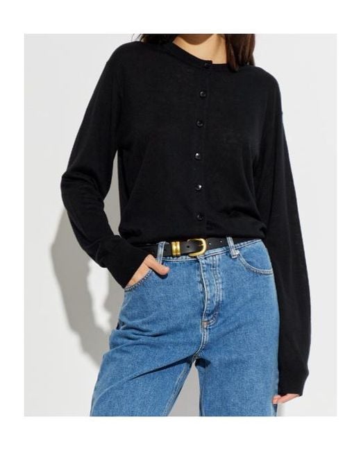 By Malene Birger Black Montie Buttoned Cardigan