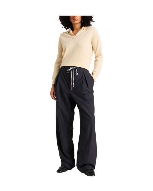 Maison Margiela Natural Solid Color Wool Knit Sweater