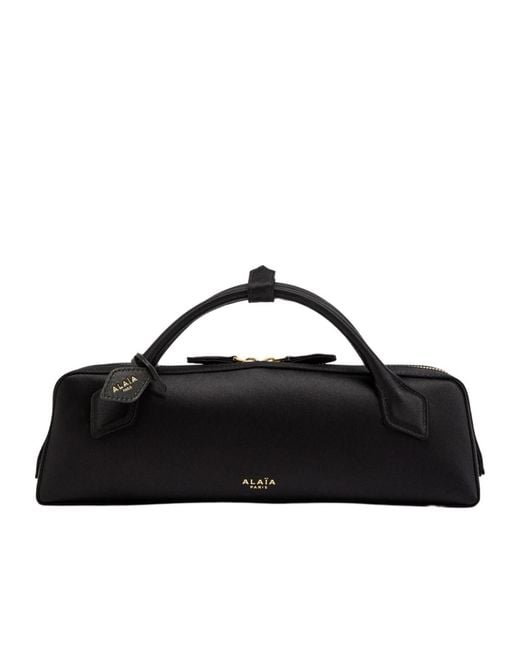 Alaïa Black Satin Hand Clutch