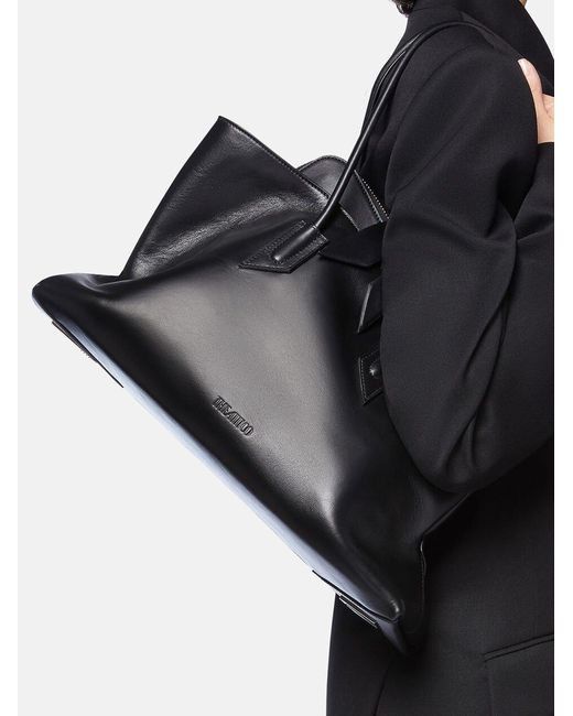 The Attico Black The La Passeggiata Medium Tote Bag
