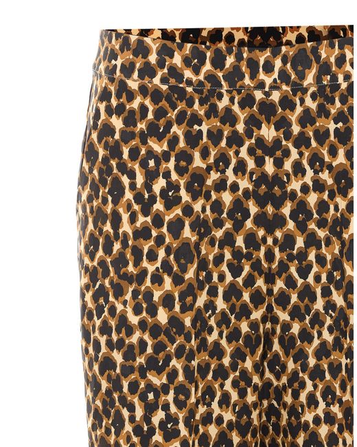 Etro Natural Leopard-Print Trousers