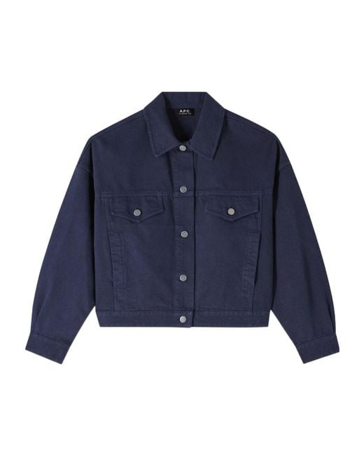 A.P.C. Blue Long Sleeved Buttoned Jacket