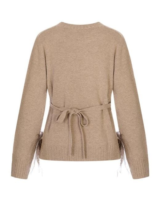 P.A.R.O.S.H. Brown Long-Sleeved Knitted Pullover
