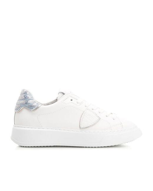 Philippe Model White Temple Low-Top Sneakers