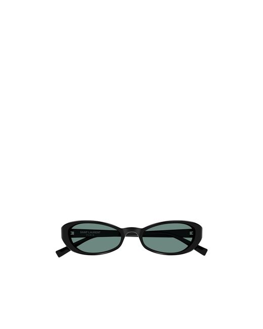 Saint Laurent White Eyewear Oval Frame Sunglasses for men