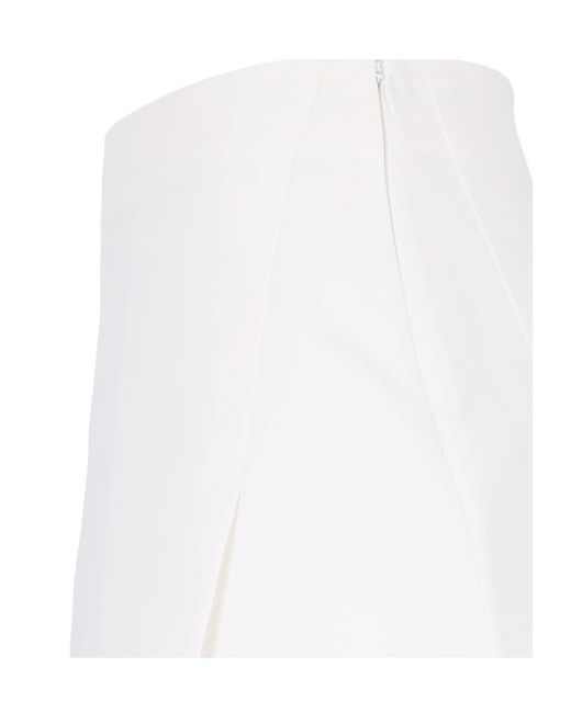 Marni White Maxi Pleated Cady Midi Skirt