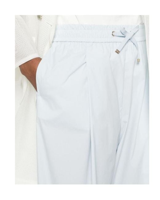 Herno White Drawstring-Fastening Trousers