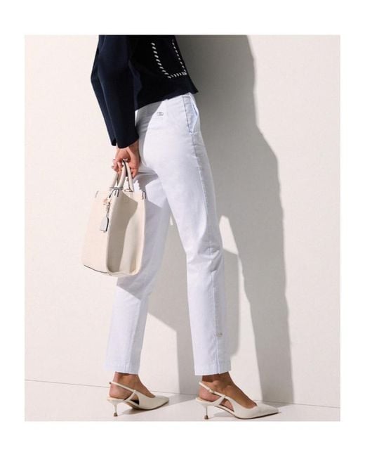 Liu Jo White Button Trousers