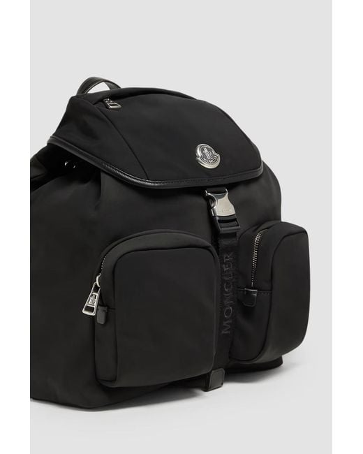 Moncler Black Logo Patch Pocket Detailed Backpack