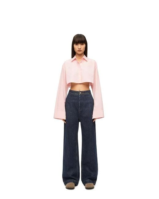Loewe Pink Cropped Shirt