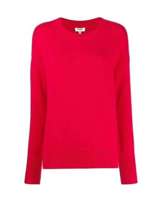 KENZO Red Logo Knit Jumper