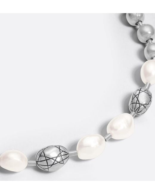 Dior White Cannage Necklace for men