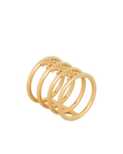 Céline Metallic Triomphe Cage Ring